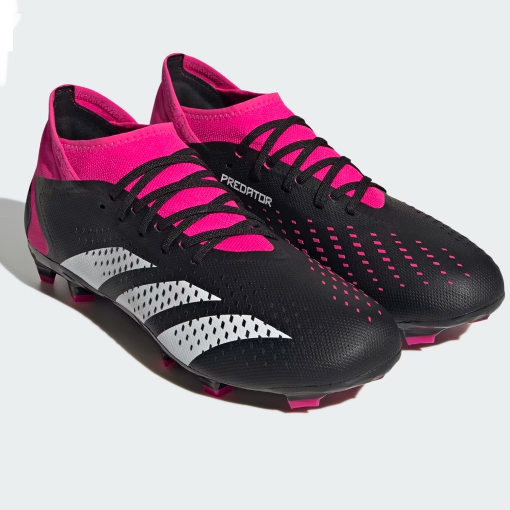 Adidas Black and Pink Soccer Cleats